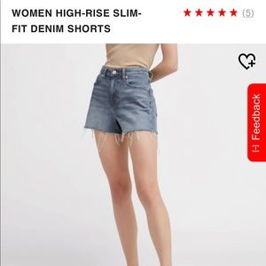 Uniqlo Denim High Rise Shorts !!!! NWT !!